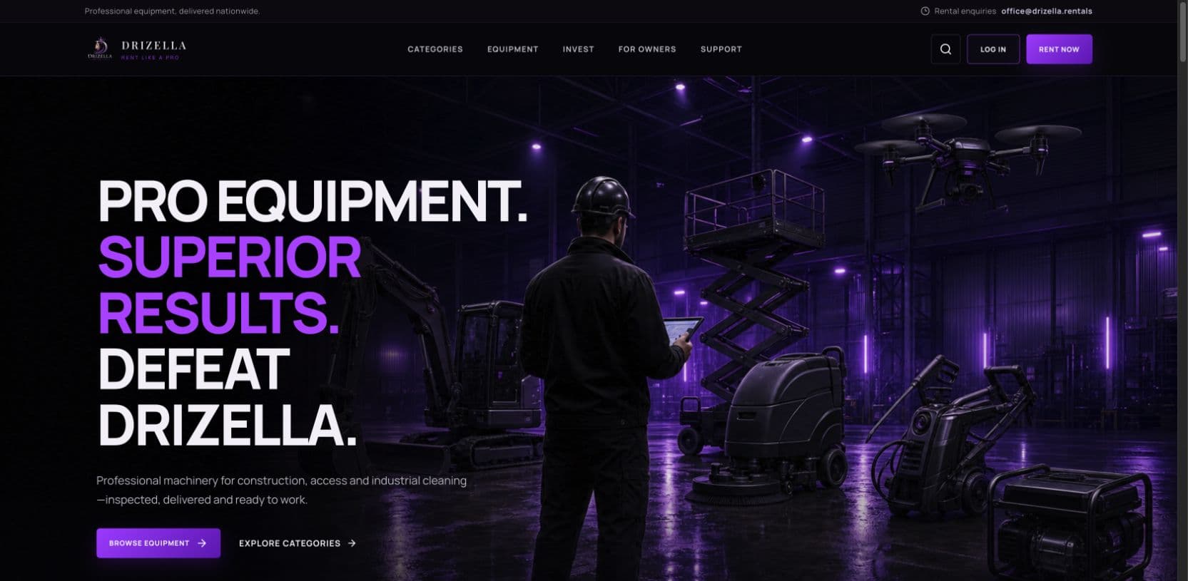 Anteprima del sito Drizella Rentals