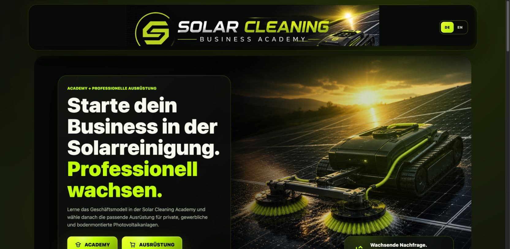 Anteprima del sito Solar Cleaning Business